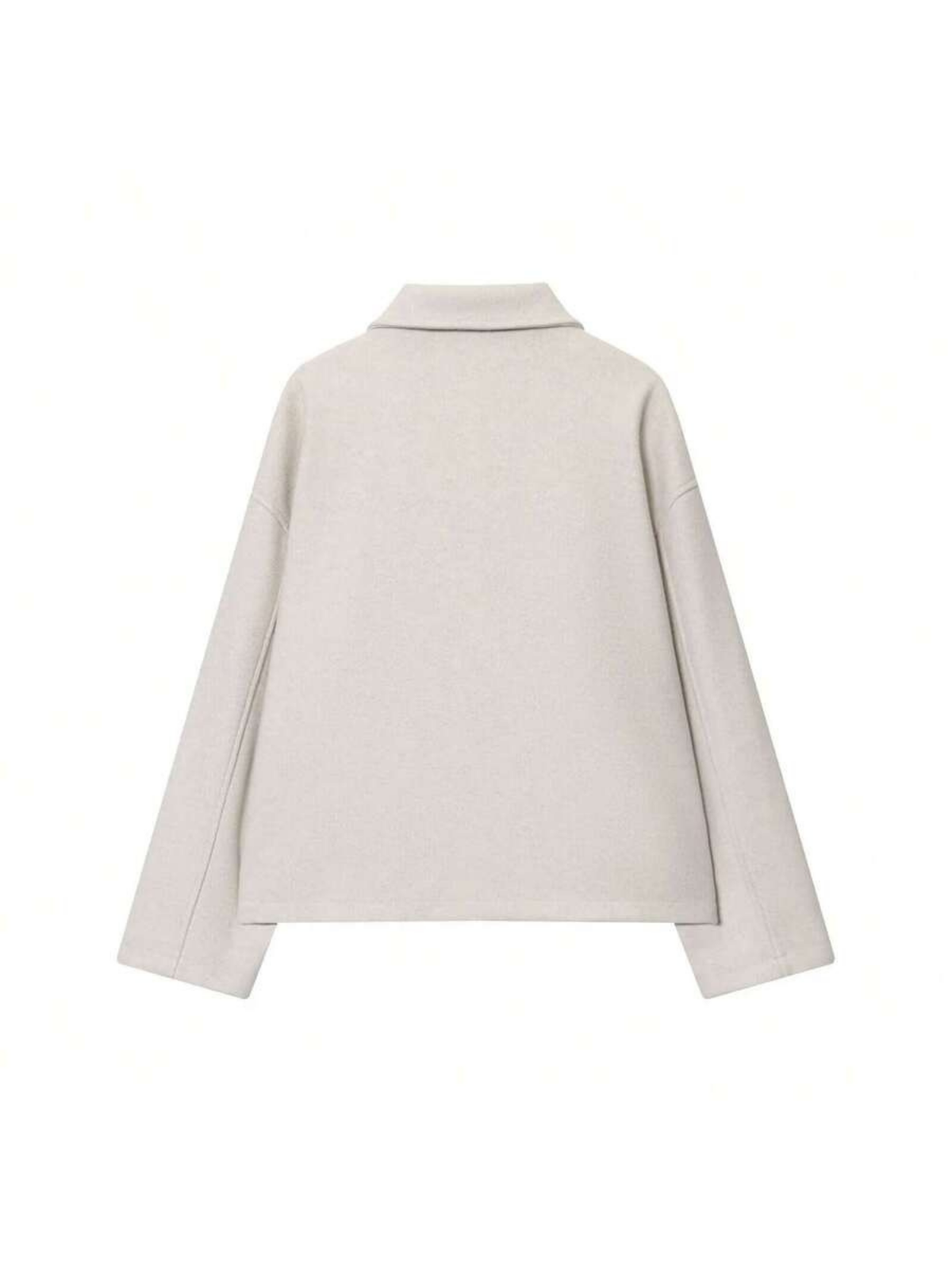 Φθινοπωρινό Μινιμαλιστικό Μπουφάν με Φερμουάρ και Πέτο σε Μαλλί, σε Φθινοπωρινό Στυλ