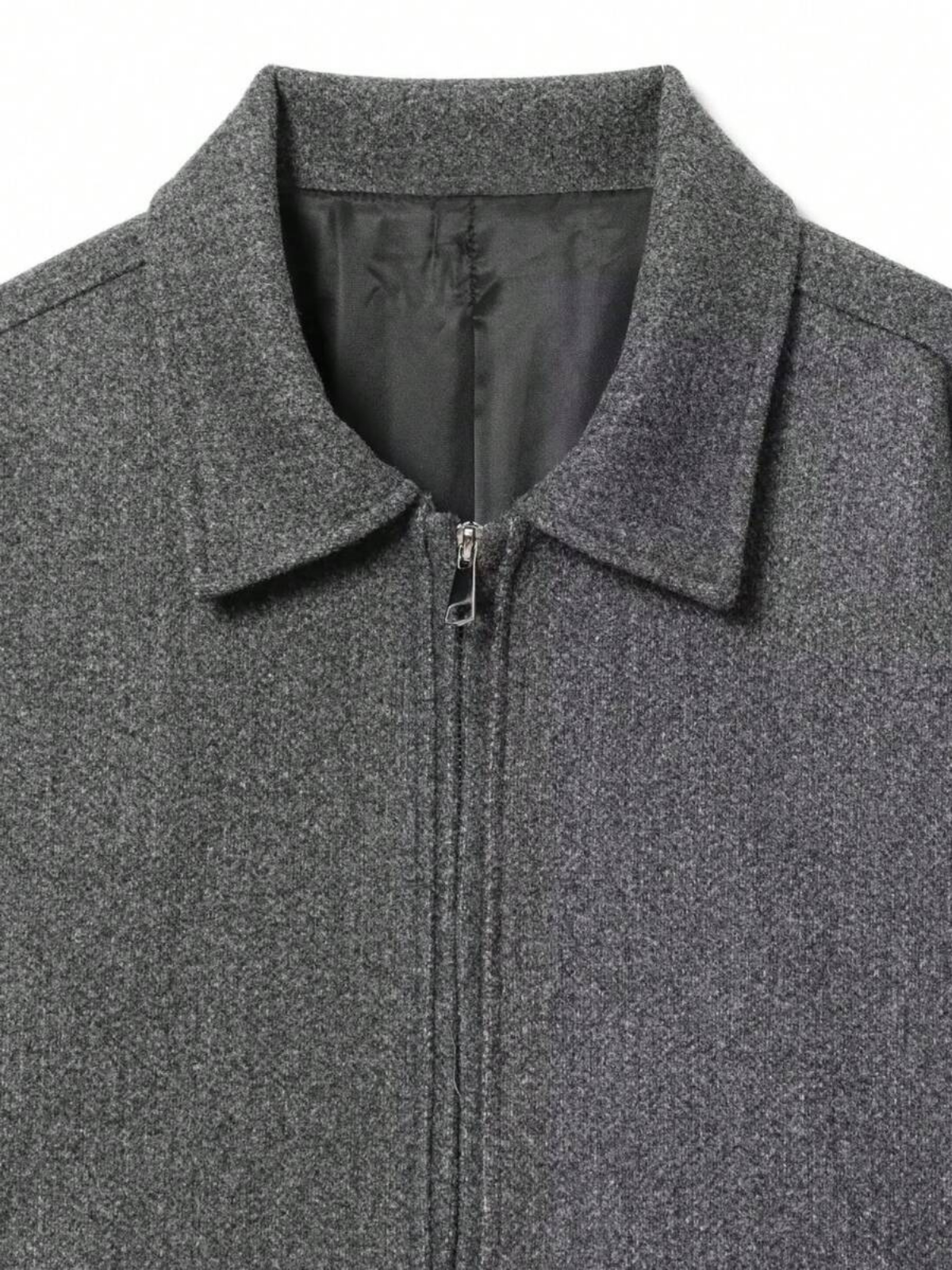 Φθινοπωρινό Μινιμαλιστικό Μπουφάν με Φερμουάρ και Πέτο σε Μαλλί, σε Φθινοπωρινό Στυλ