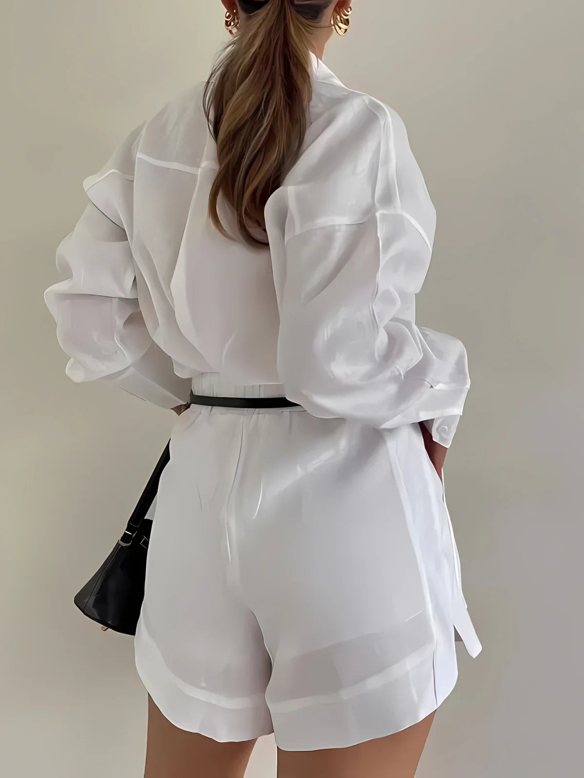 Καλοκαιρινό ασορτί κοστούμι κοντό & πουκάμισο - LA FEMME WANDERER