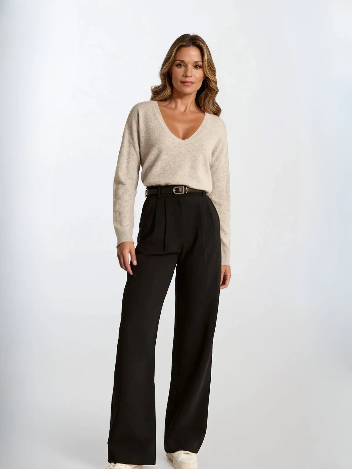 High Waist Wide-leg Casual Pants - LA FEMME WANDERER