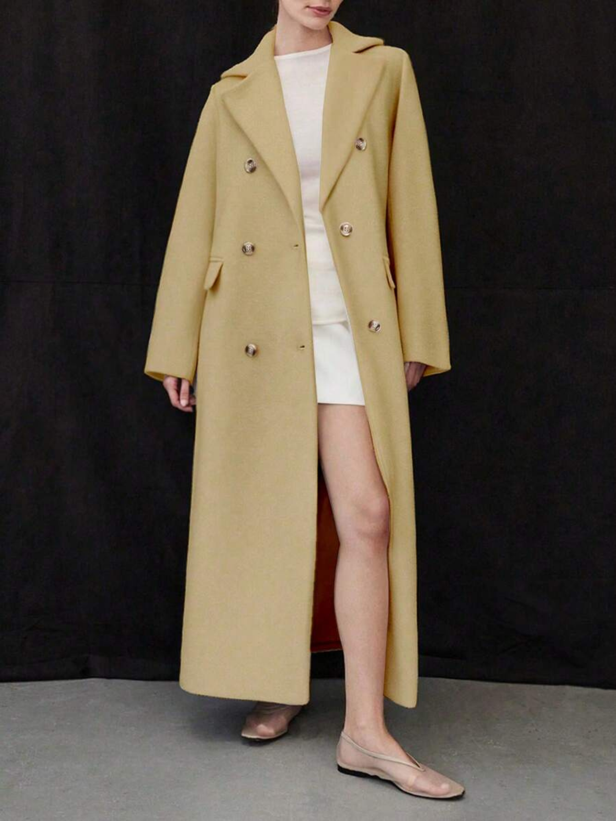 Classic Wool Double Breasted Coat