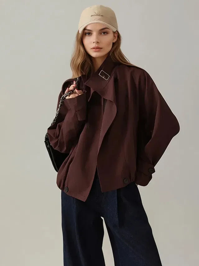 Εύκολα ταιριαστό vintage χαλαρό παλτό