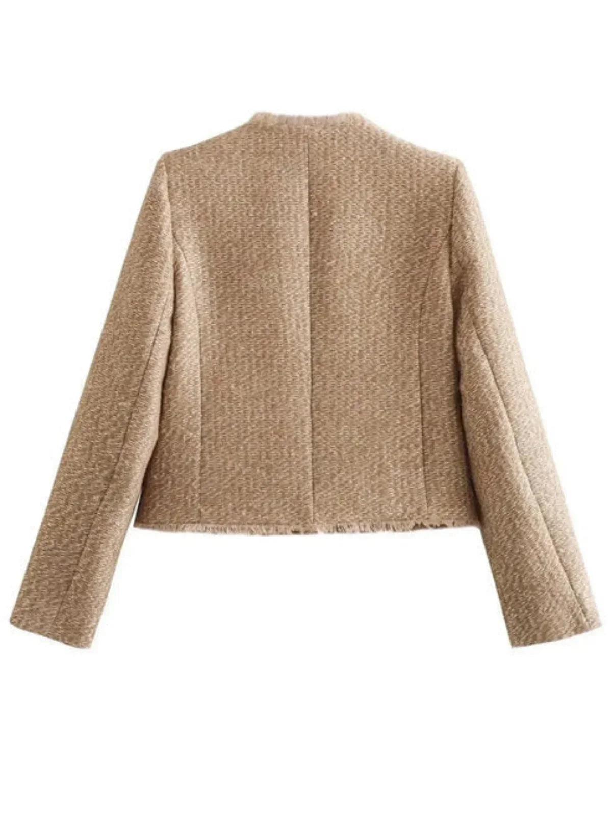 Μάλλινο παλτό με στρογγυλή λαιμόκοψη και μονόπετο, μακρυμάνικο - LA FEMME WANDERER