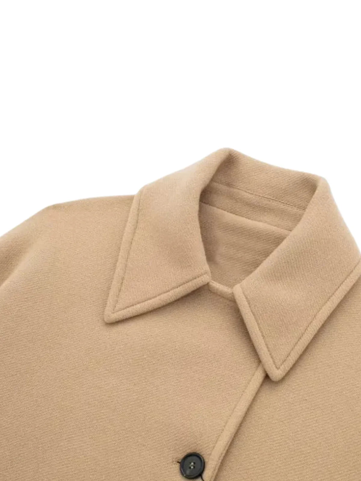 Μονόχρωμο oversized παλτό με τσέπες και κουμπιά - LA FEMME WANDERER