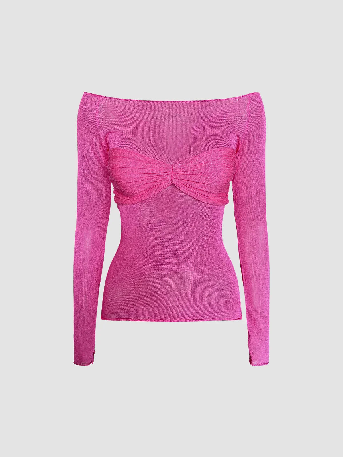 Nostalgia Off-Shoulder Mesh Long Sleeve Shirt - LA FEMME WANDERER