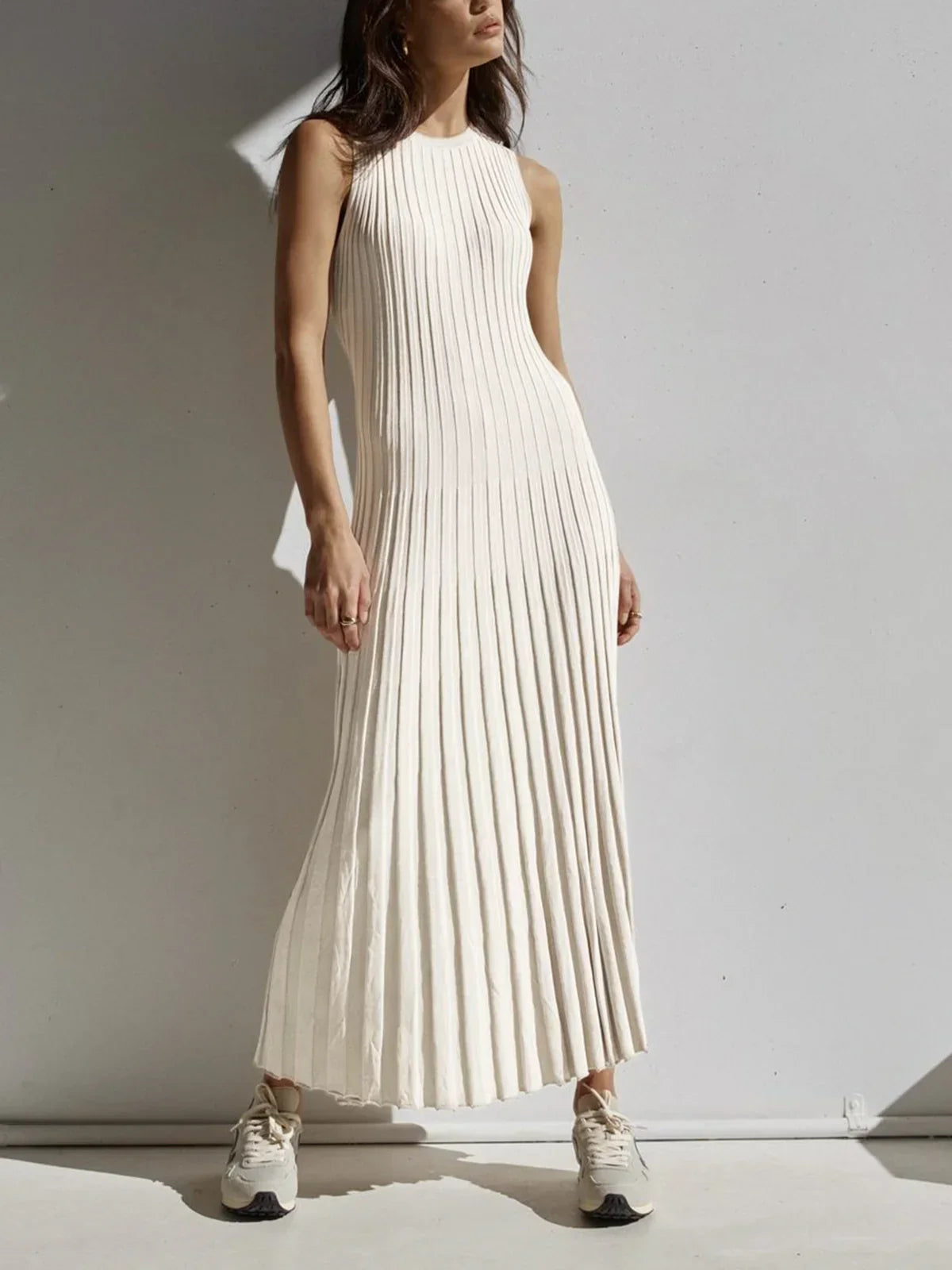 Camille Knit Pleat Maxi Φόρεμα - LA FEMME WANDERER