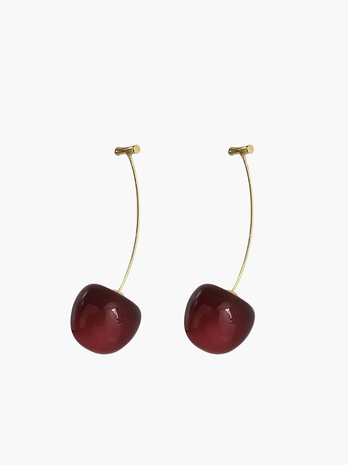 Cherry Drop Burgundy Earrings - LA FEMME WANDERER