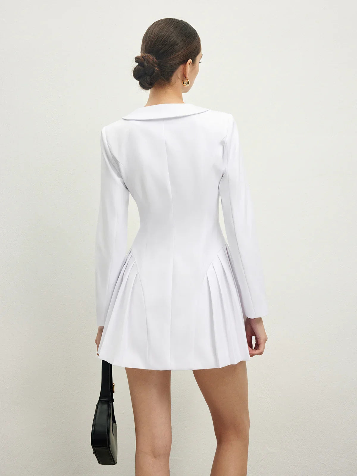 Φόρεμα με πλισέ κορσέ και πέτο στο στήθος - LA FEMME WANDERER