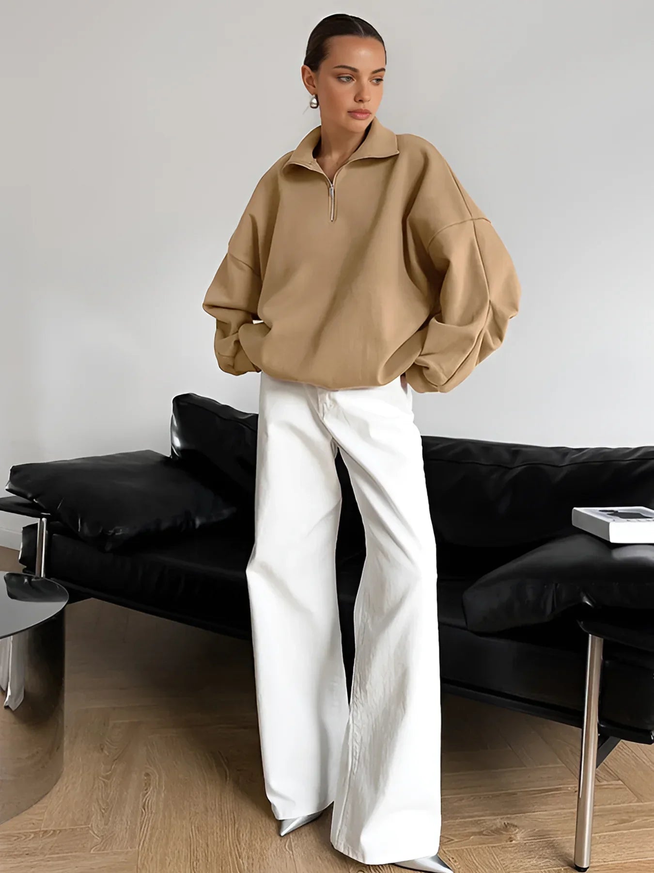 Φούτερ πουλόβερ με φερμουάρ - LA FEMME WANDERER