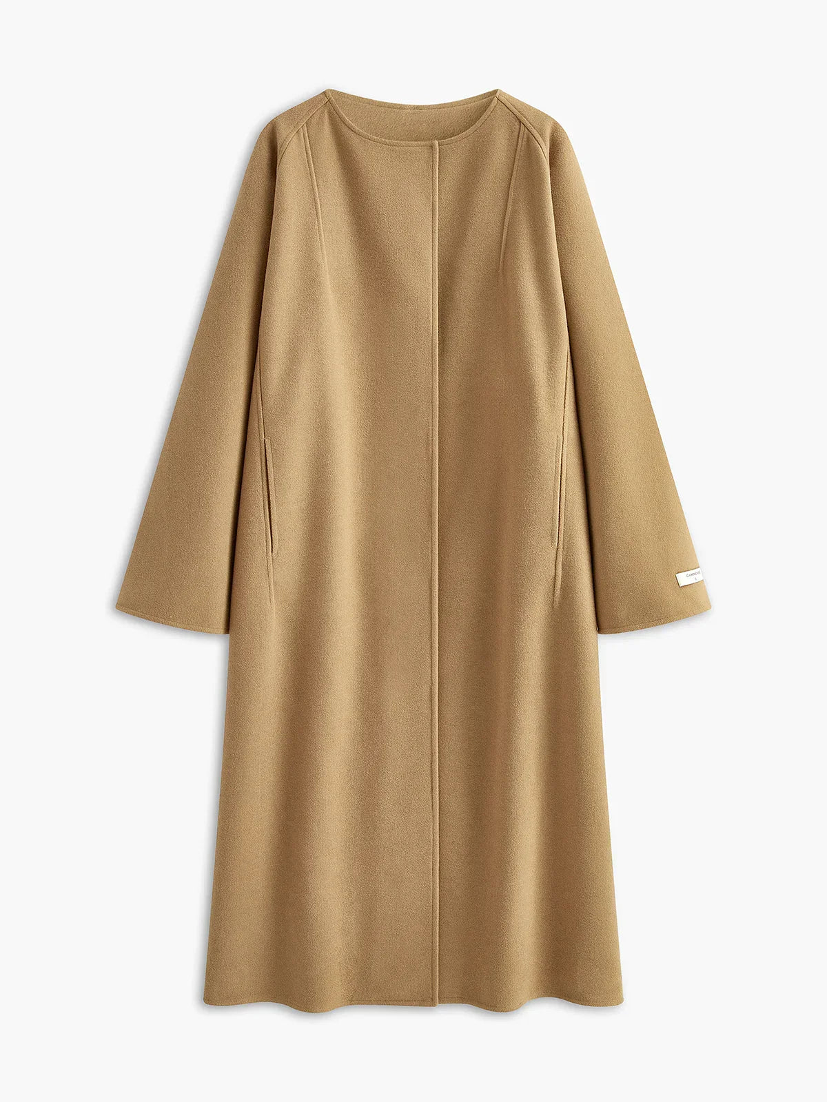 Minimalist Wool Long Coat - LA FEMME WANDERER