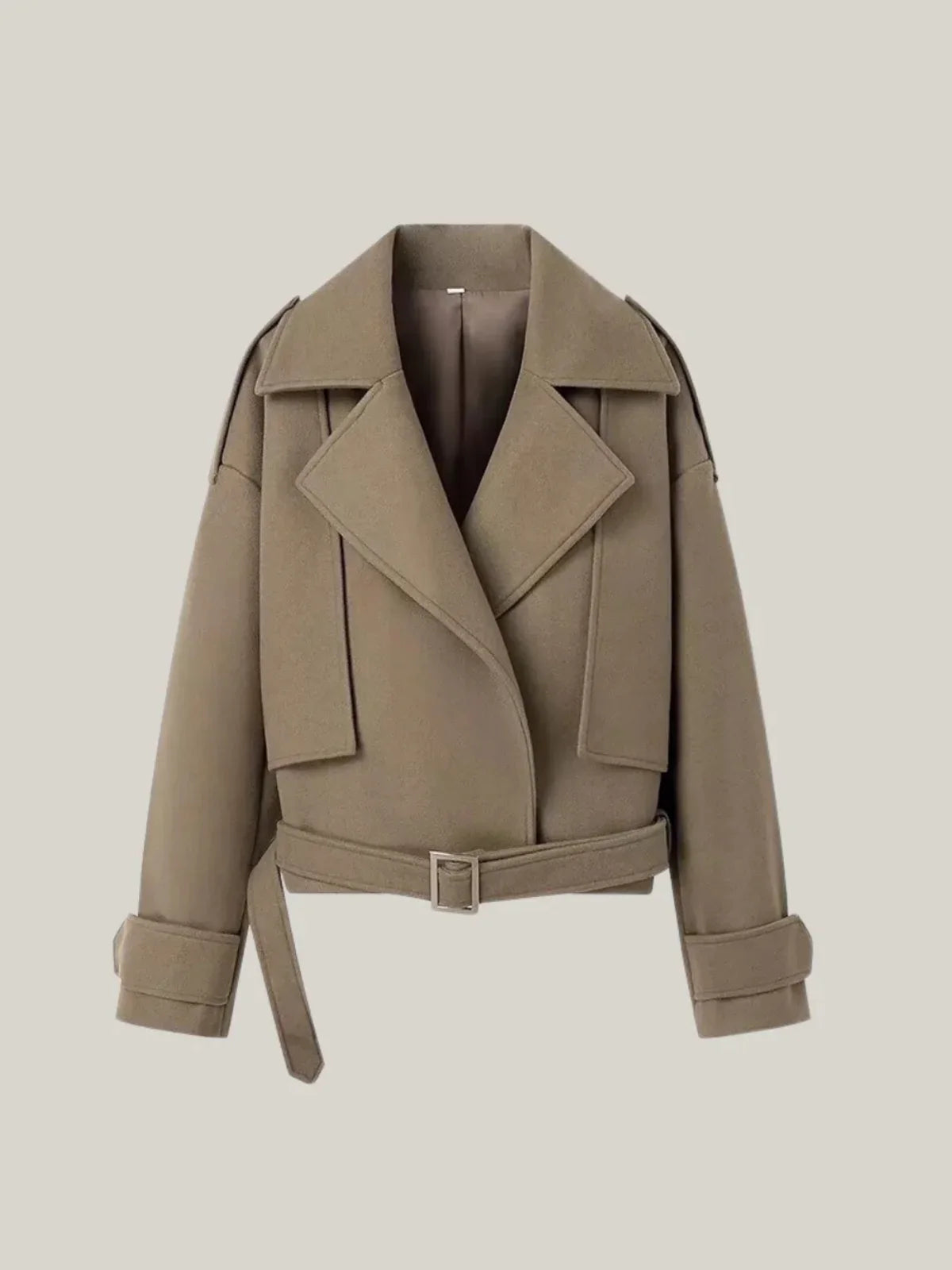 Παλτό από μείγμα μαλλιού με ζώνη - LA FEMME WANDERER