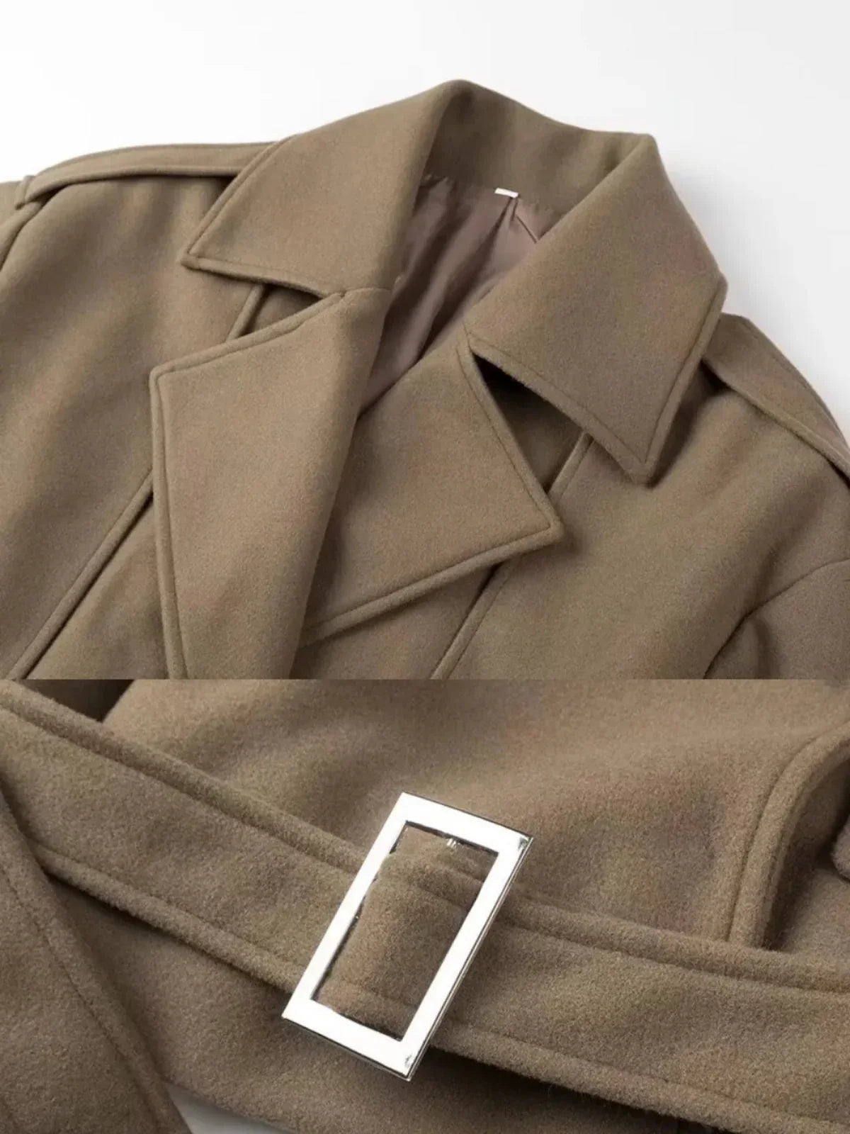 Παλτό από μείγμα μαλλιού με ζώνη - LA FEMME WANDERER