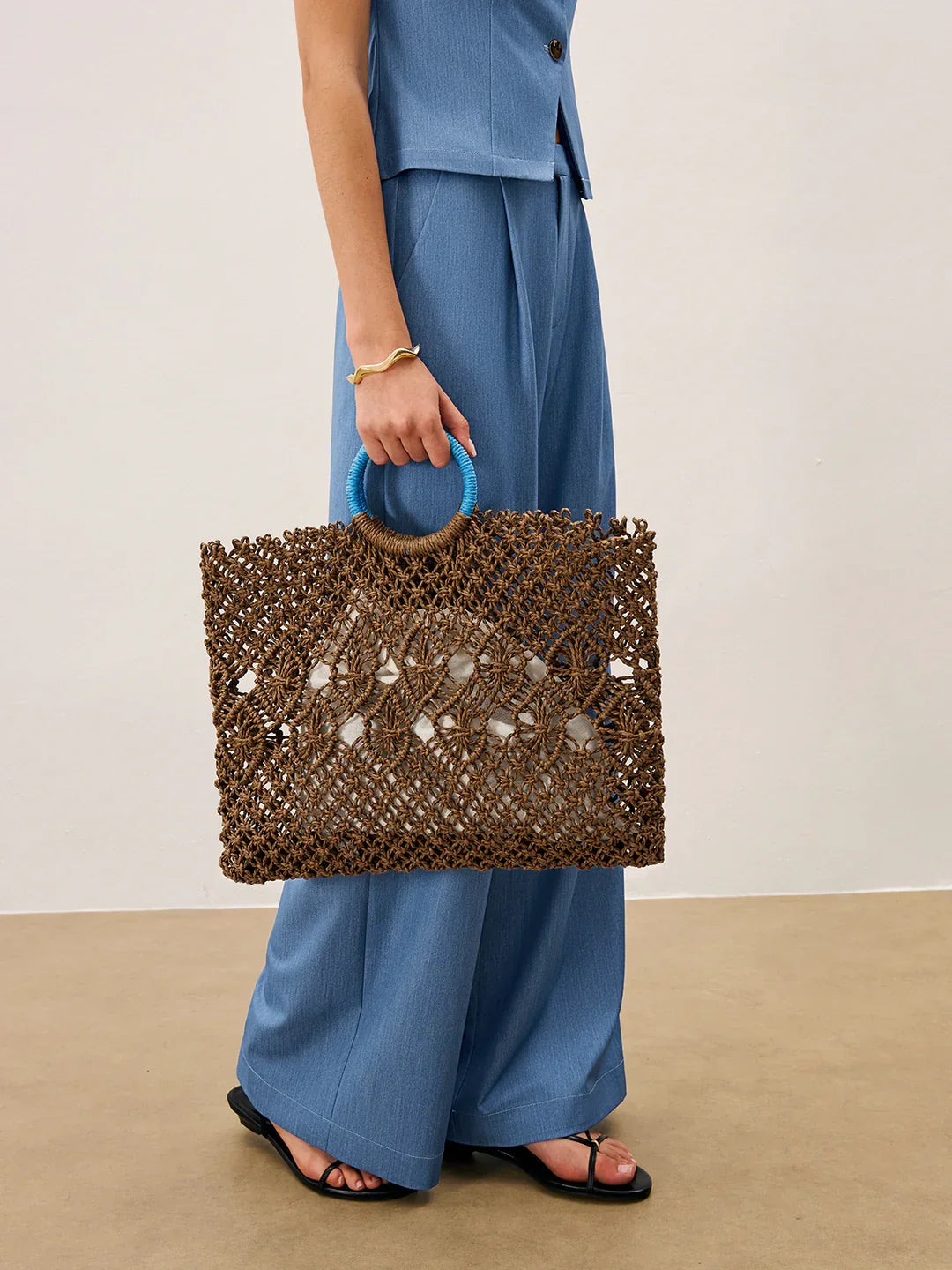 Πλεκτή τσάντα Tote με εσωτερική επένδυση - LA FEMME WANDERER