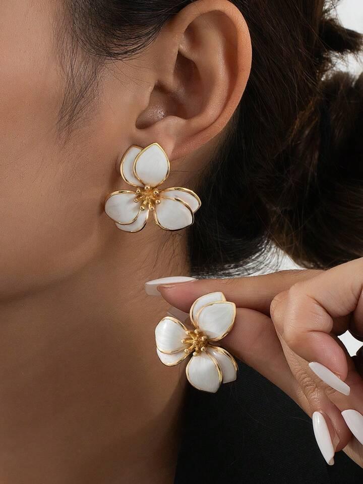 Σκουλαρίκια με vintage σχέδιο και λουλούδια - LA FEMME WANDERER