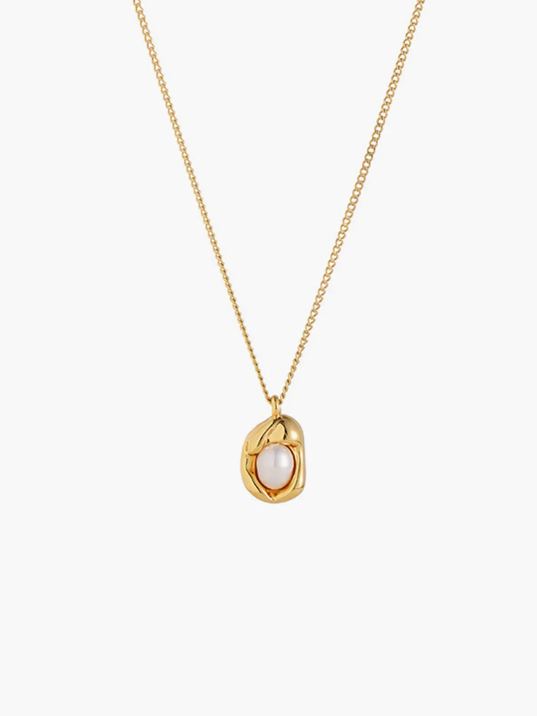 Minimal Pearl Drop Necklace - LA FEMME WANDERER