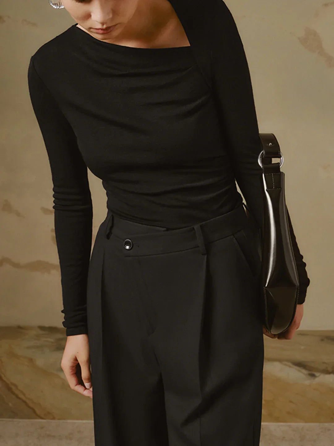 Πουκάμισο με μακριά μανίκια και ριμπ πλέξη - LA FEMME WANDERER