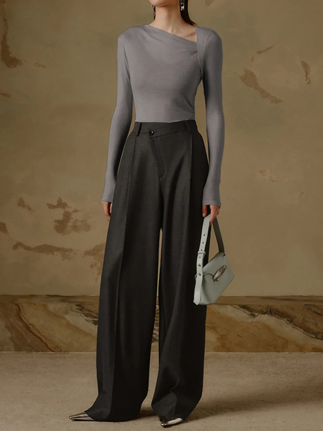 Πουκάμισο με μακριά μανίκια και ριμπ πλέξη - LA FEMME WANDERER