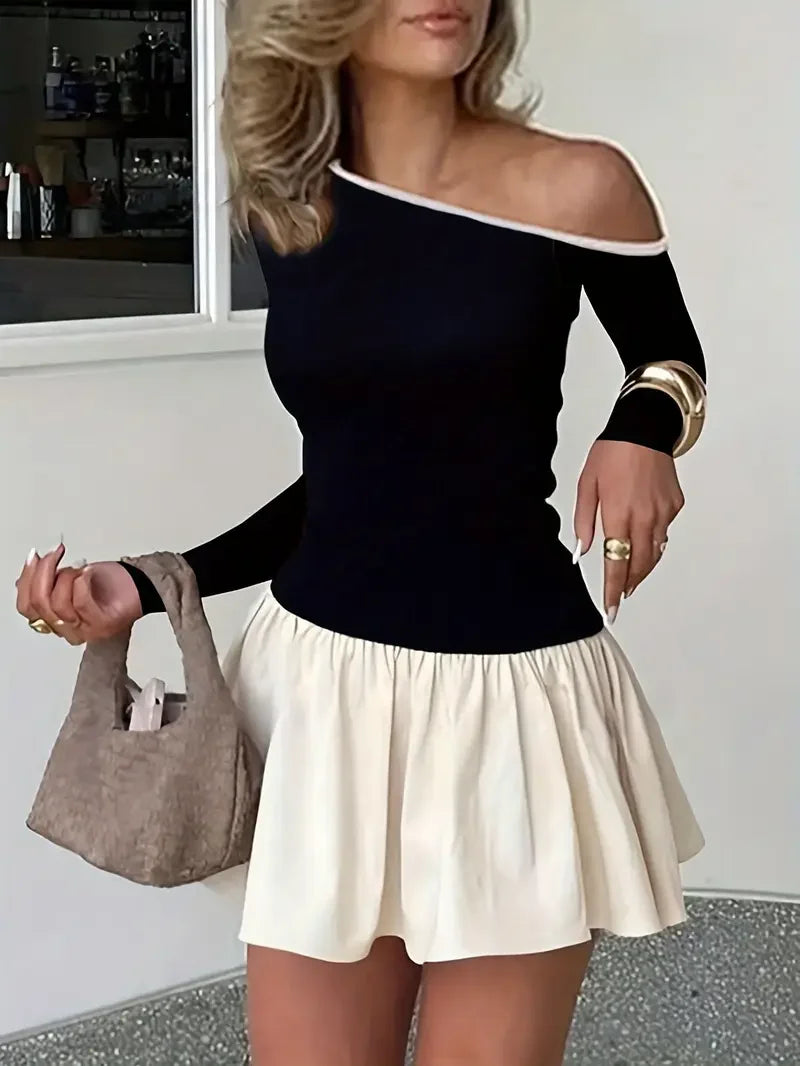 Always Elegant Off-shoulder Long-sleeved Top - LA FEMME WANDERER