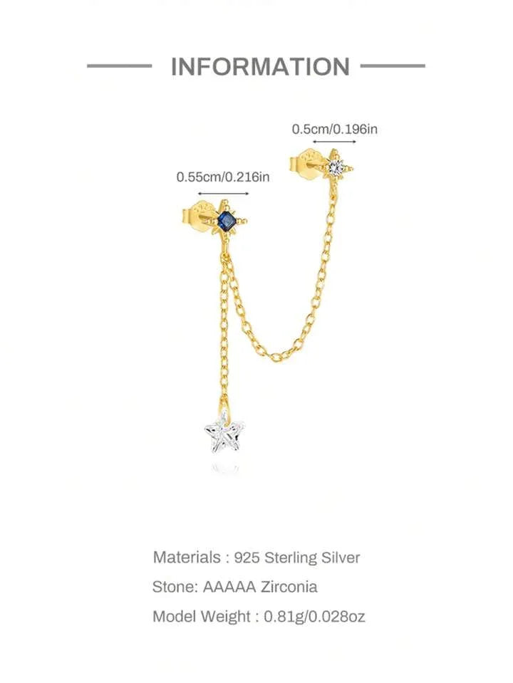 Ασημένιο 925 Tassel Cartilage Stud - LA FEMME WANDERER