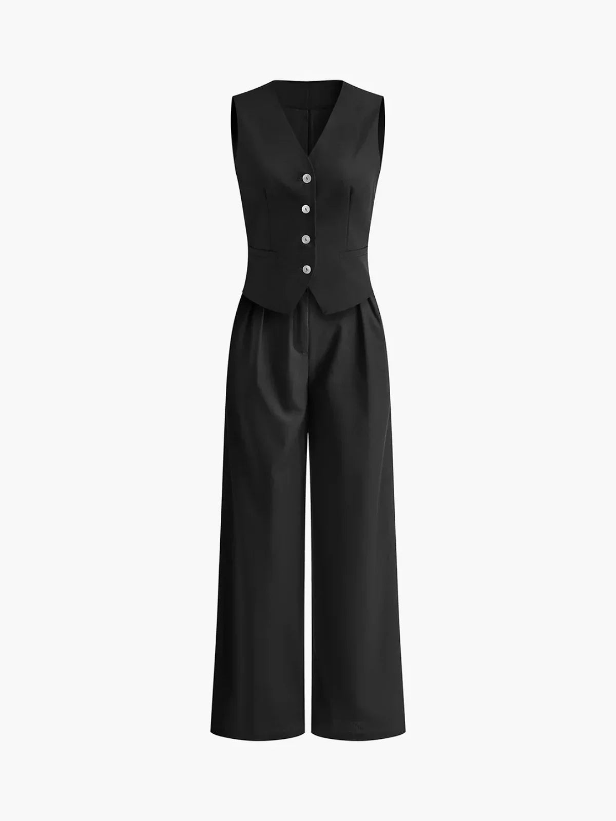 Σετ παντελονιών Always Chic από βαμβάκι και λινό - LA FEMME WANDERER