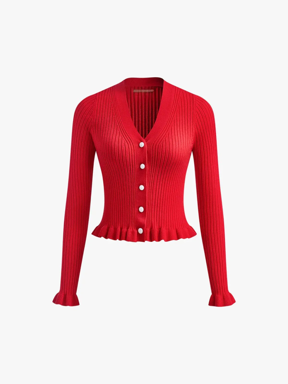 Ρετρό ζακέτα με βολάν και κουμπιά από πέρλες - LA FEMME WANDERER