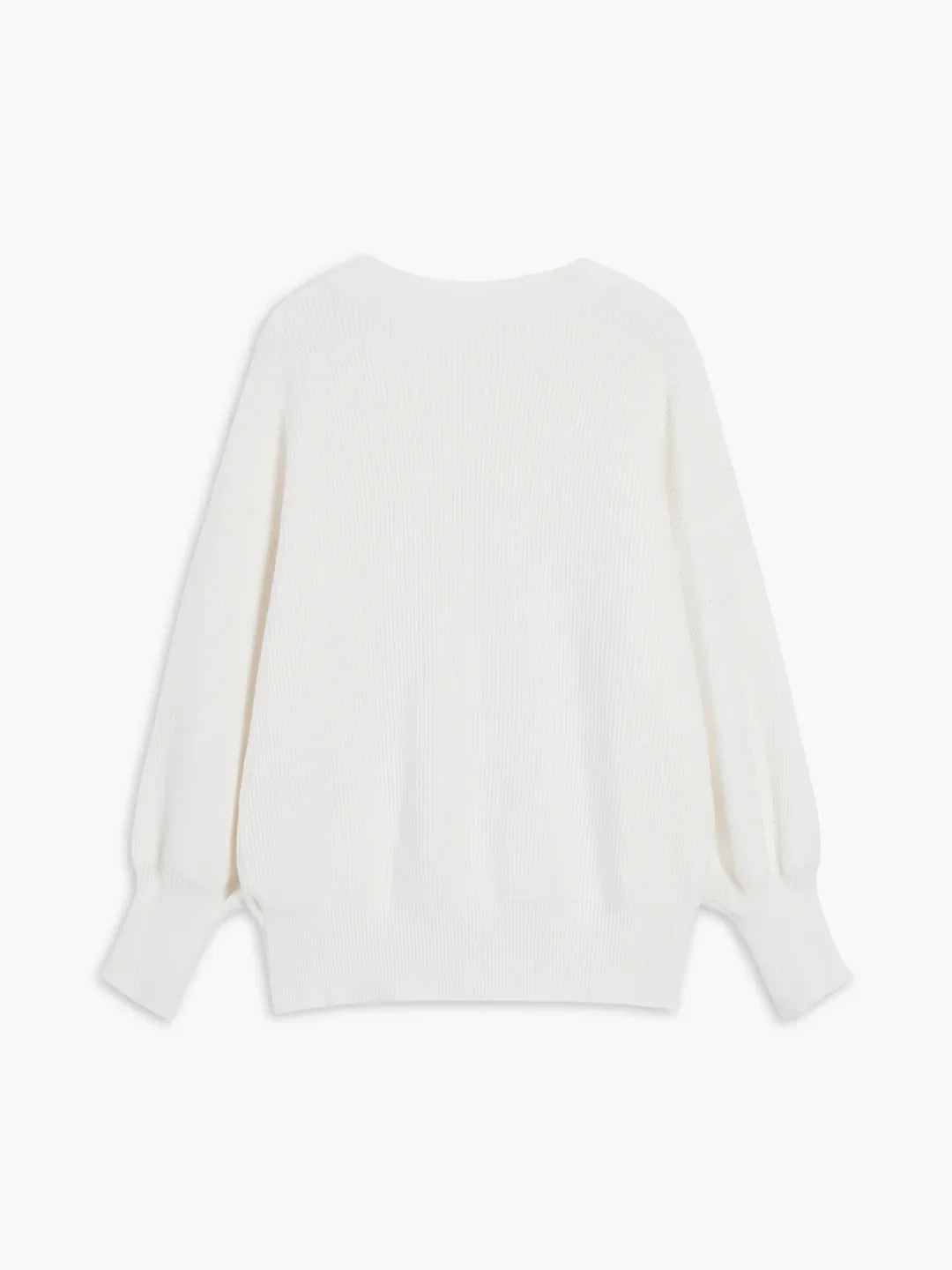 Μονόχρωμη μακρυμάνικη oversized ζακέτα με πέρλες και σχέδιο - LA FEMME WANDERER