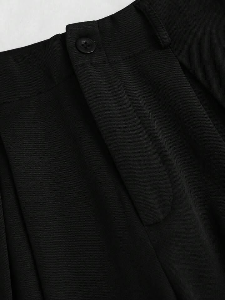 Μαύρο παντελόνι με ψηλή μέση και φαρδιά μπατζάκια - LA FEMME WANDERER