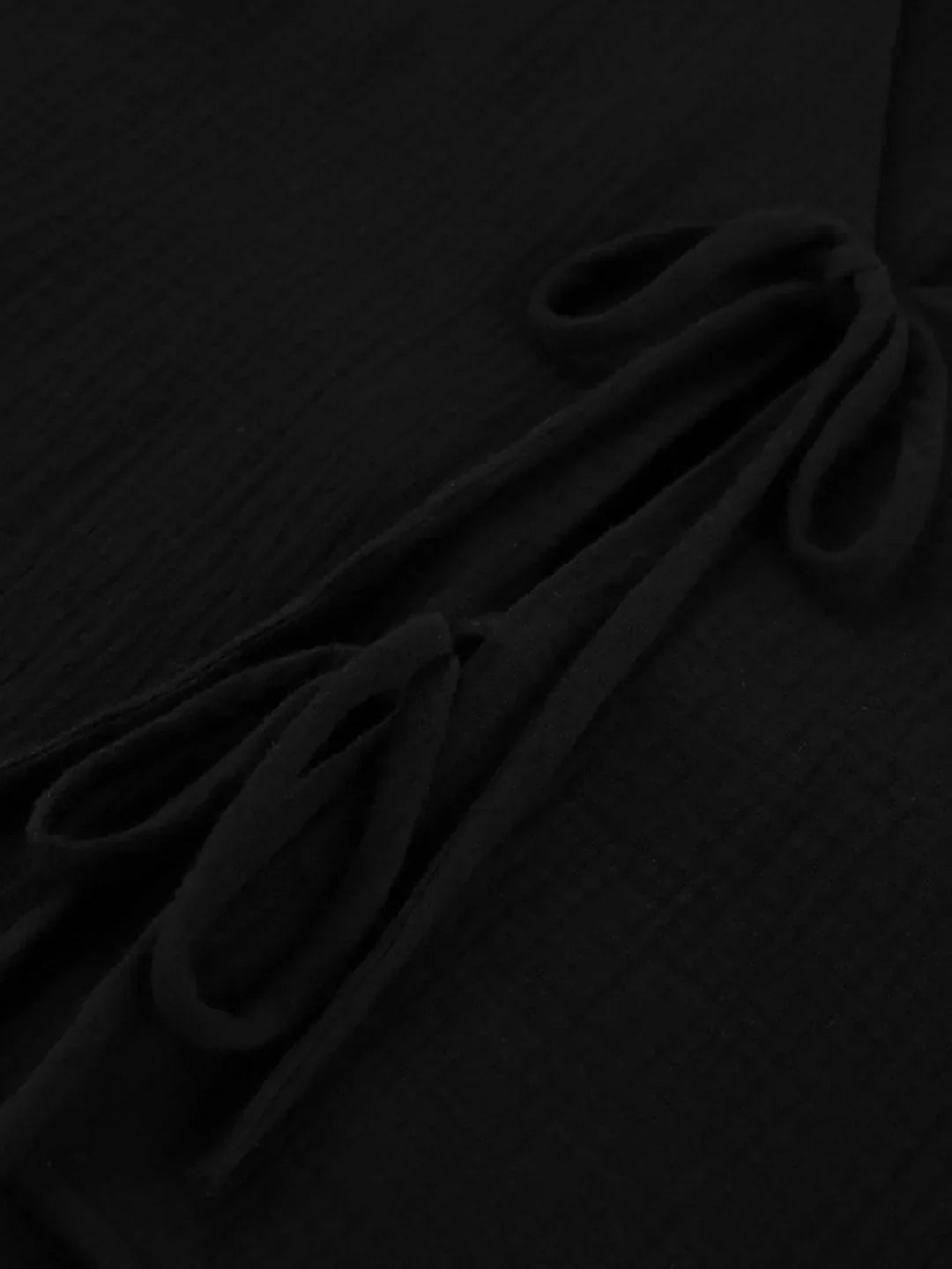 Σετ ασορτί σορτς με μακριά μανίκια και δέσιμο μπροστά από βαμβάκι - LA FEMME WANDERER