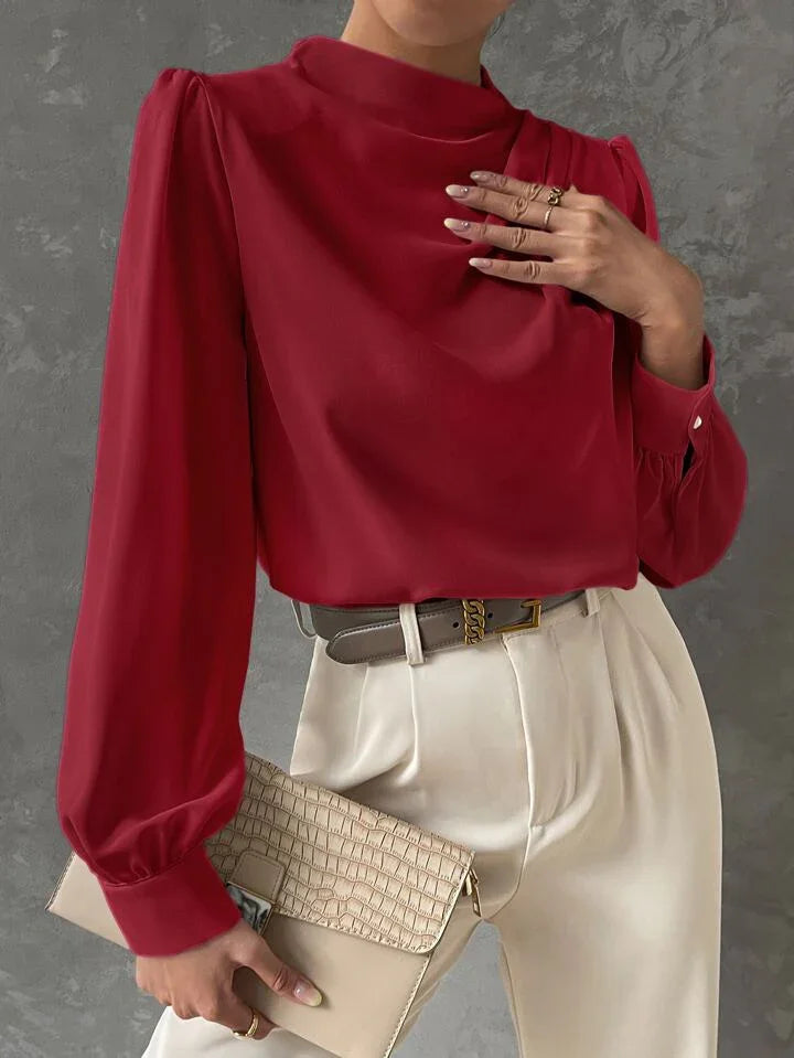 Κομψό τοπ με ντραπέ μανίκια - LA FEMME WANDERER