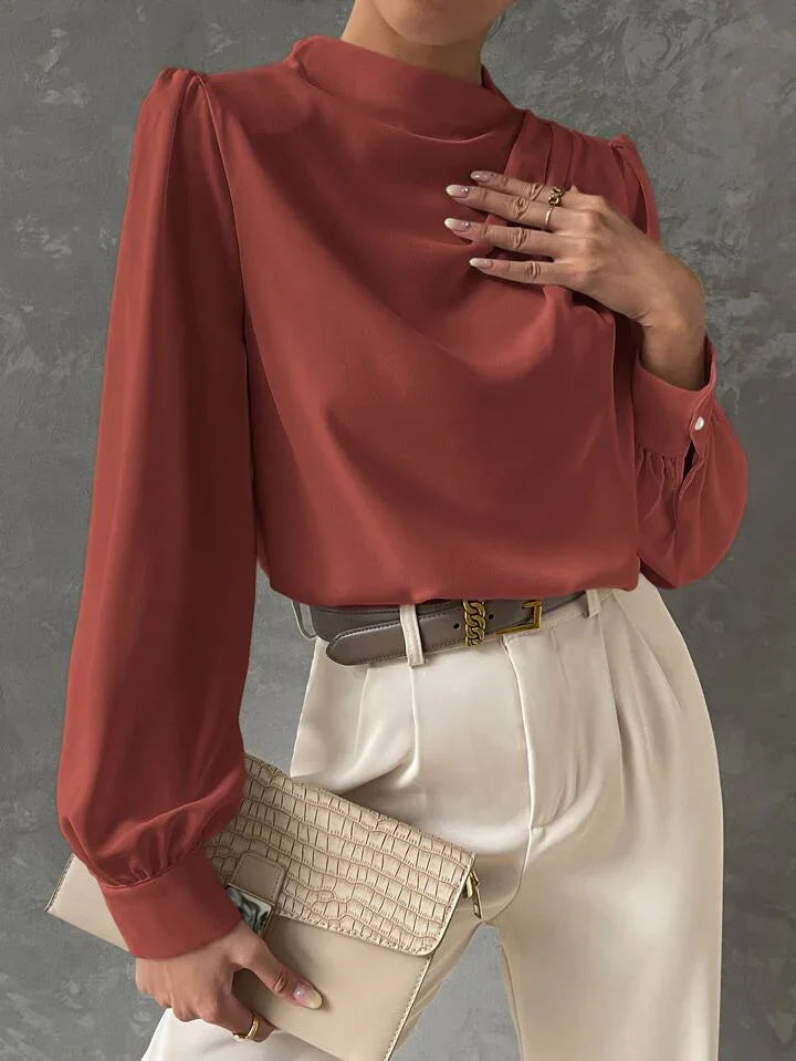 Κομψό τοπ με ντραπέ μανίκια - LA FEMME WANDERER