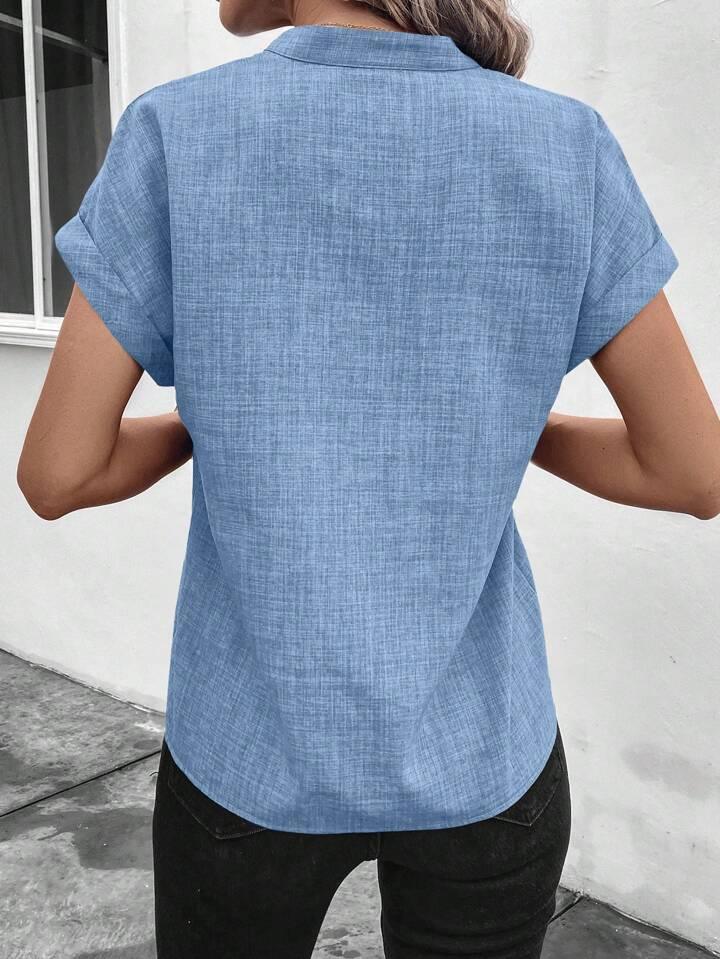 Γυναικείο μπλουζάκι με λαιμόκοψη σε κλασικό στυλ - LA FEMME WANDERER