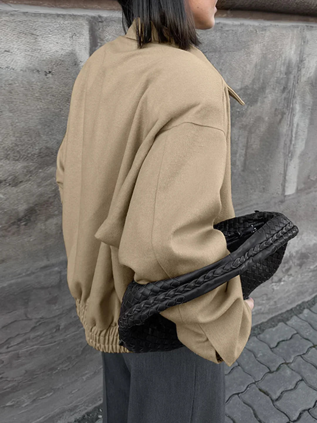 Μπουφάν Leisure Plain Zip Polo - LA FEMME WANDERER