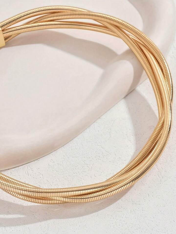 Elegant Multi Strand Gold Necklace – Sophisticated Everyday Accessory