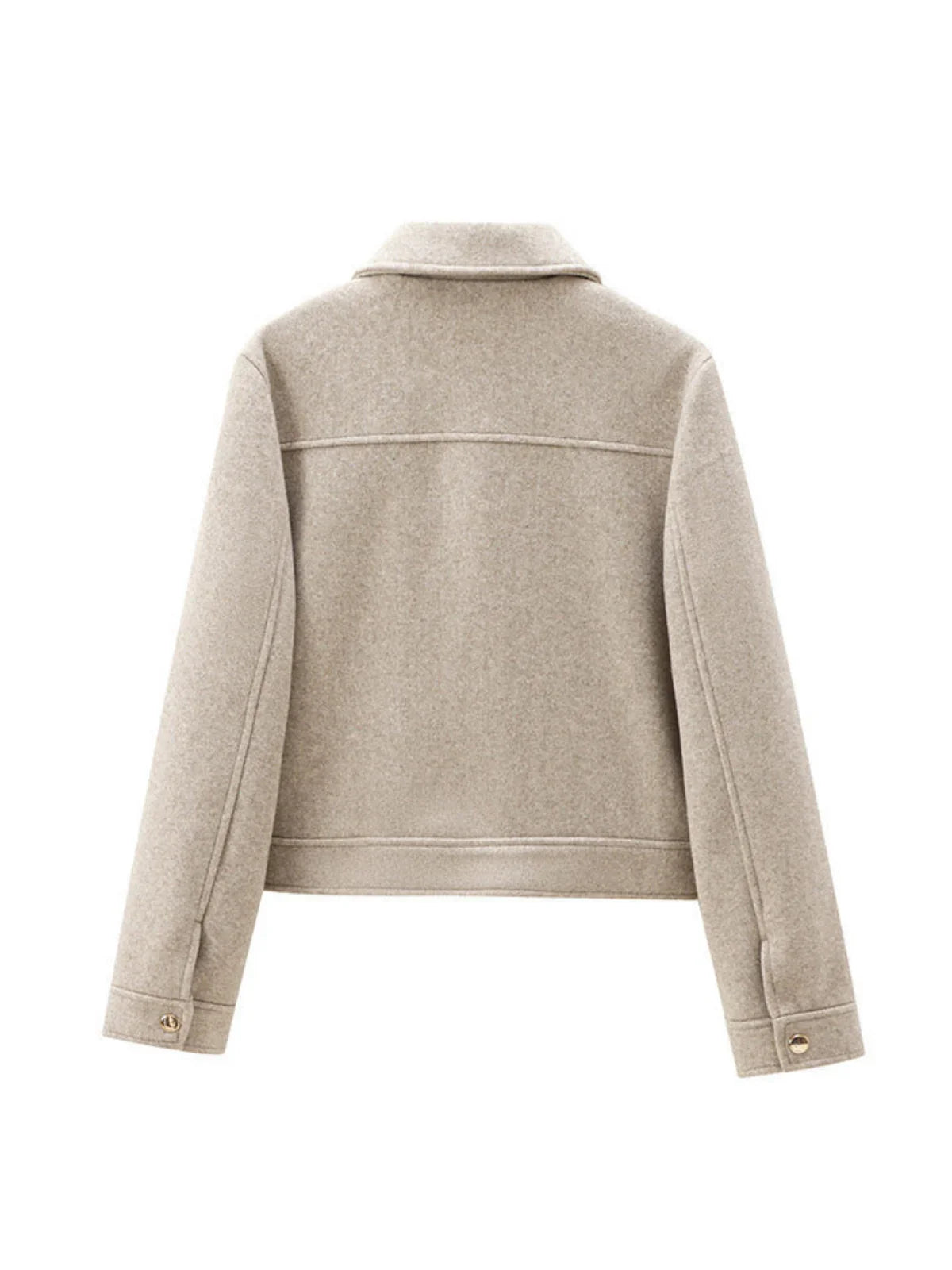 Tweed Lapel Zipper Jacket - LA FEMME WANDERER