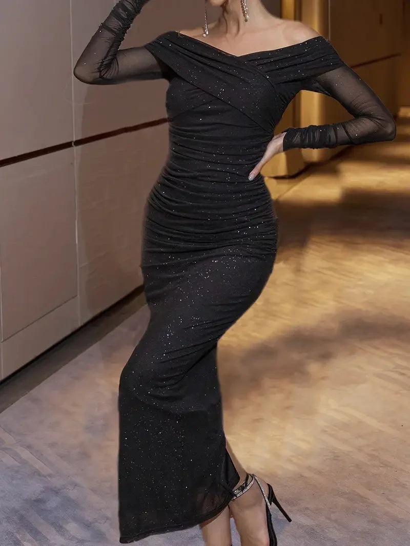 Φόρεμα με μακριά μανίκια και τιράντες - LA FEMME WANDERER