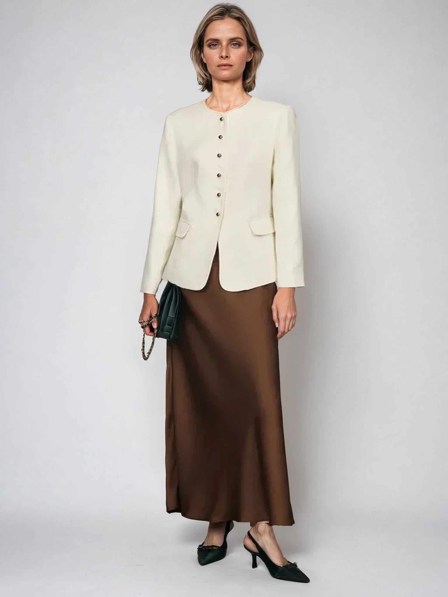 Minimalist Satin Slip Skirt - LA FEMME WANDERER