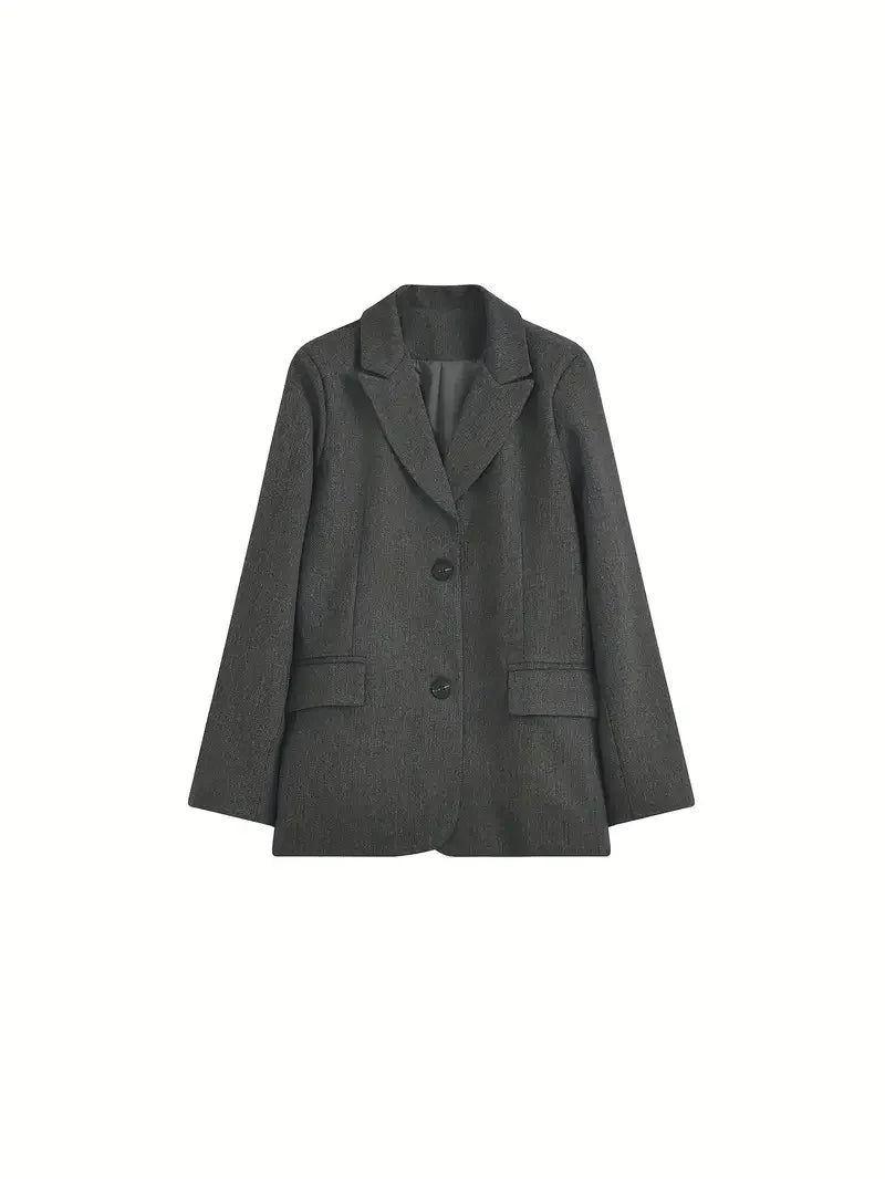 Σικ ρετρό σακάκι από μείγμα φλις ψαροκόκαλου - LA FEMME WANDERER