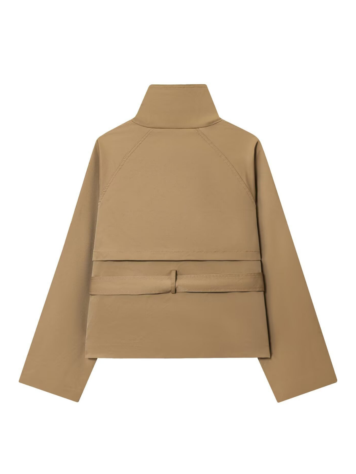 Laceup Doublebreasted Trench Coat Khaki