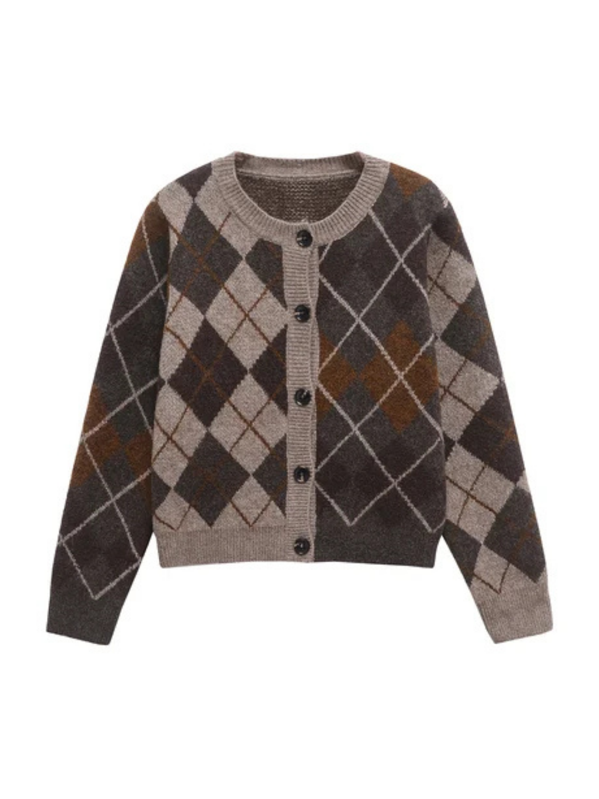 Diamond Pattern Knit Cardigan