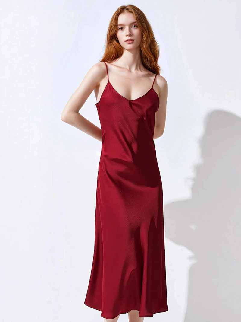 Diagonal Cut Fishtail Chiffon Halter Dress Long Evening Gown Solid Color Polyester