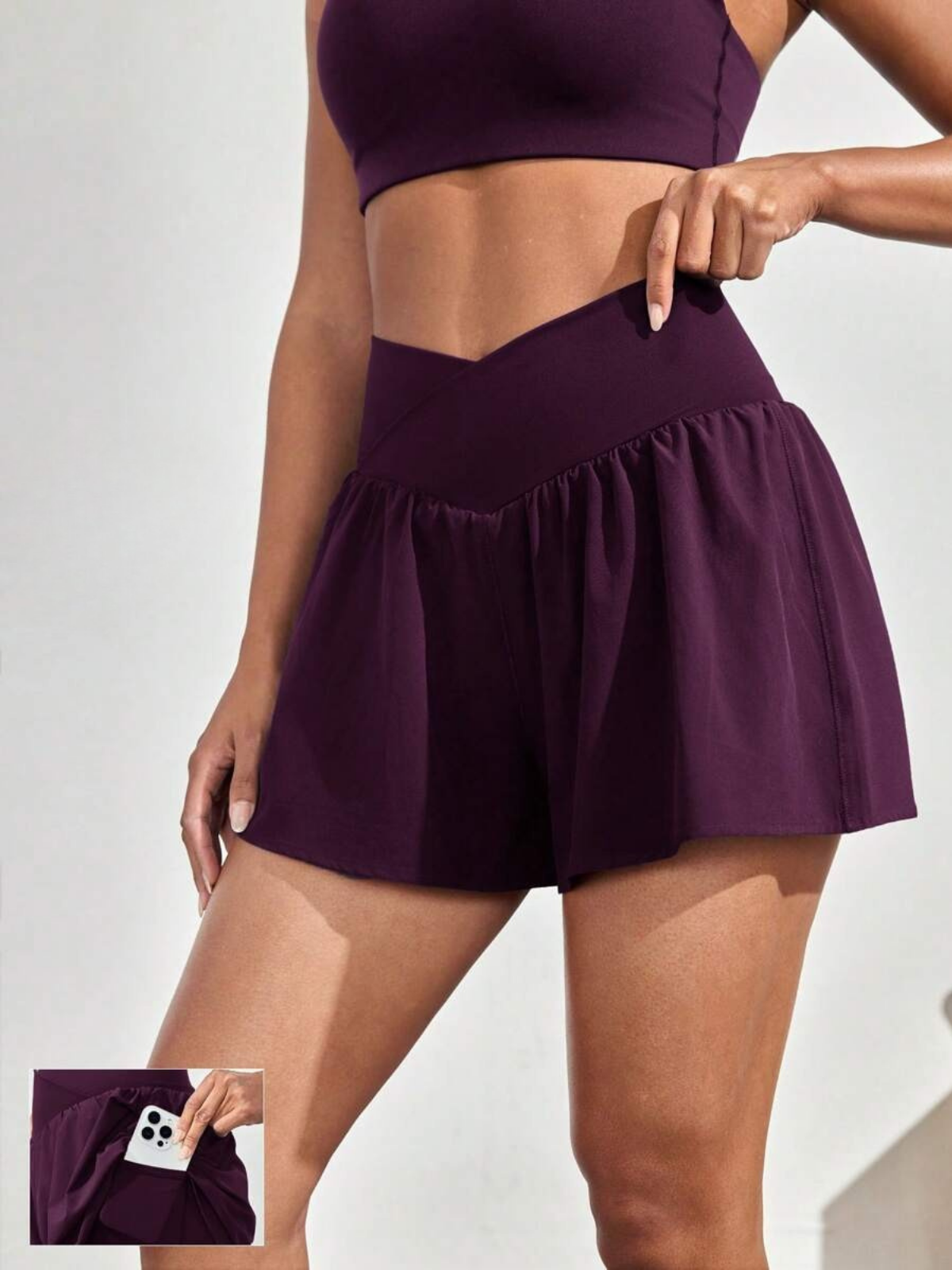 Σορτς Running με αντιιδρωτικό, τσέπες στη μέση, γρήγορο στέγνωμα