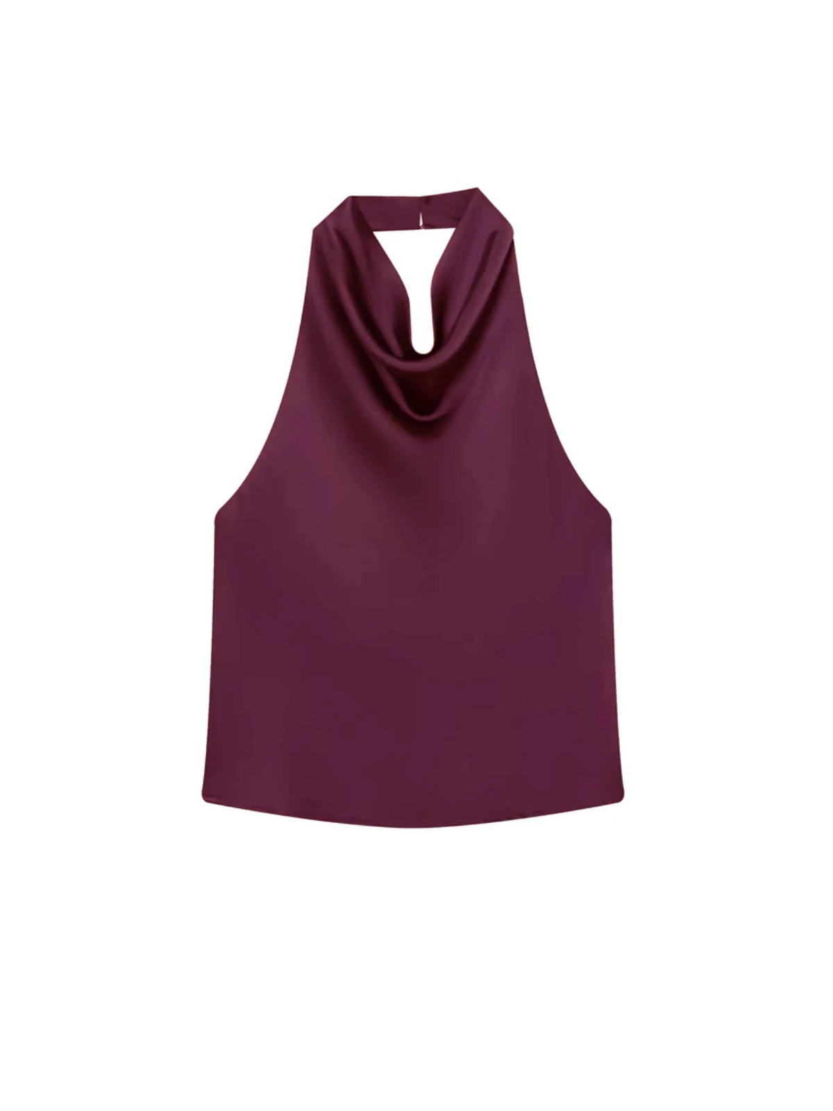 Backless Satin Halter Camisole