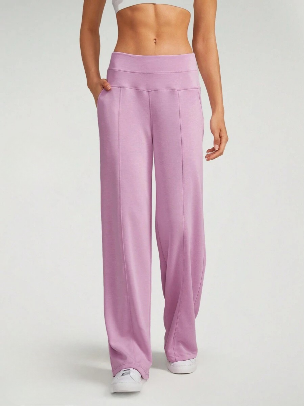 Modal Silk Wide Leg Lounge Pants High Waist With Pockets For Everyday Comfort And Style