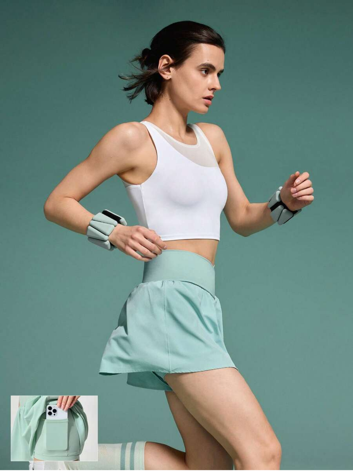 Σορτς Running με αντιιδρωτικό, τσέπες στη μέση, γρήγορο στέγνωμα