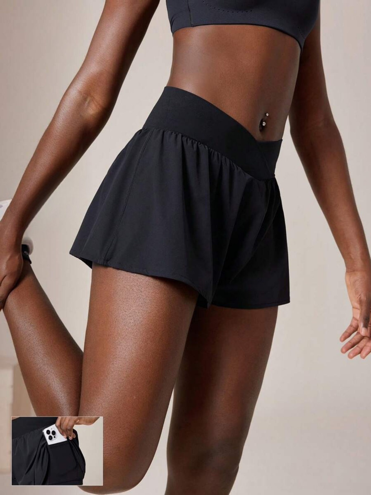 Σορτς Running με αντιιδρωτικό, τσέπες στη μέση, γρήγορο στέγνωμα