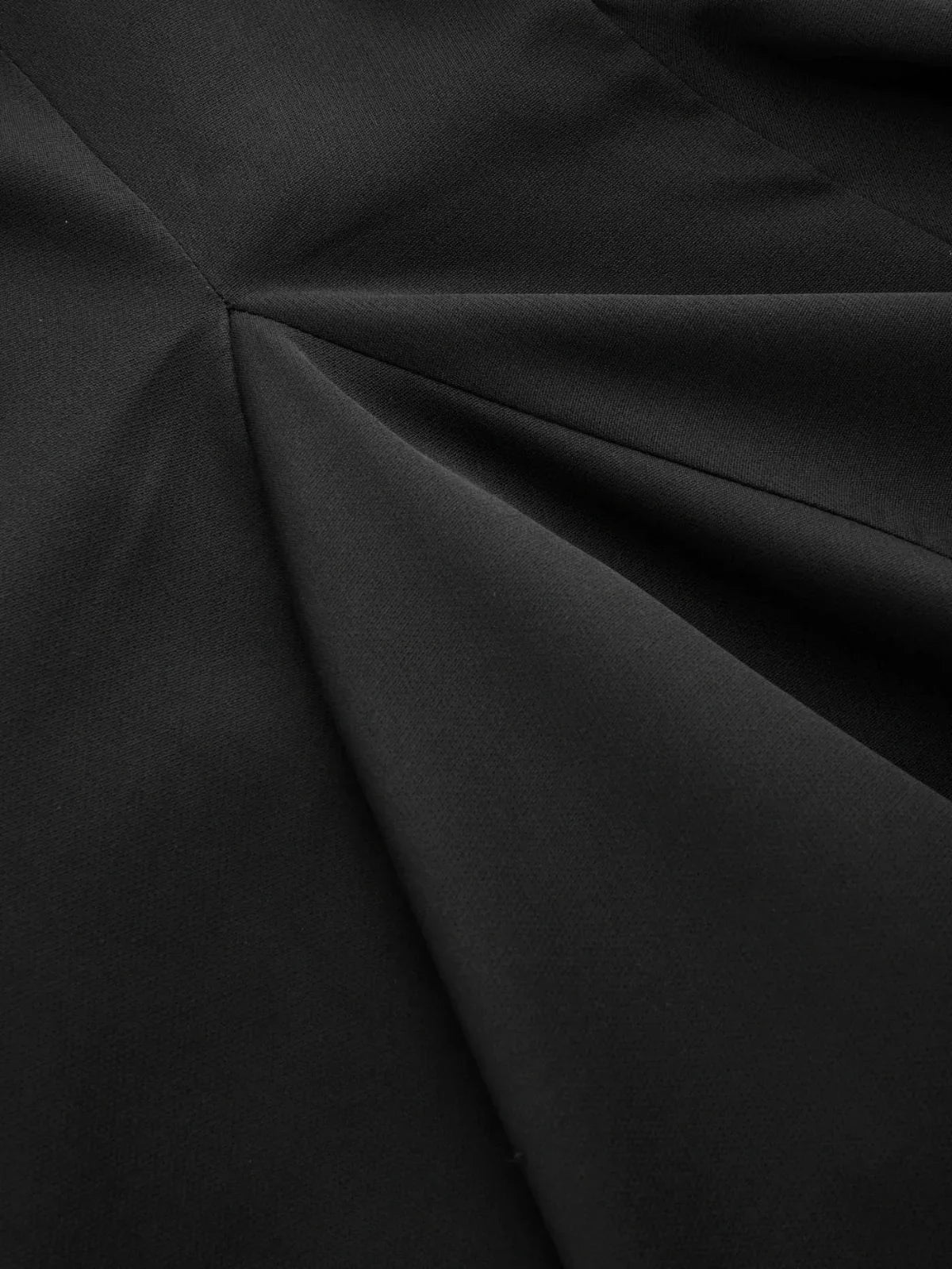 Μίνι φόρεμα με V λαιμόκοψη και κουμπιά, βολάν και στρίφωμα - LA FEMME WANDERER