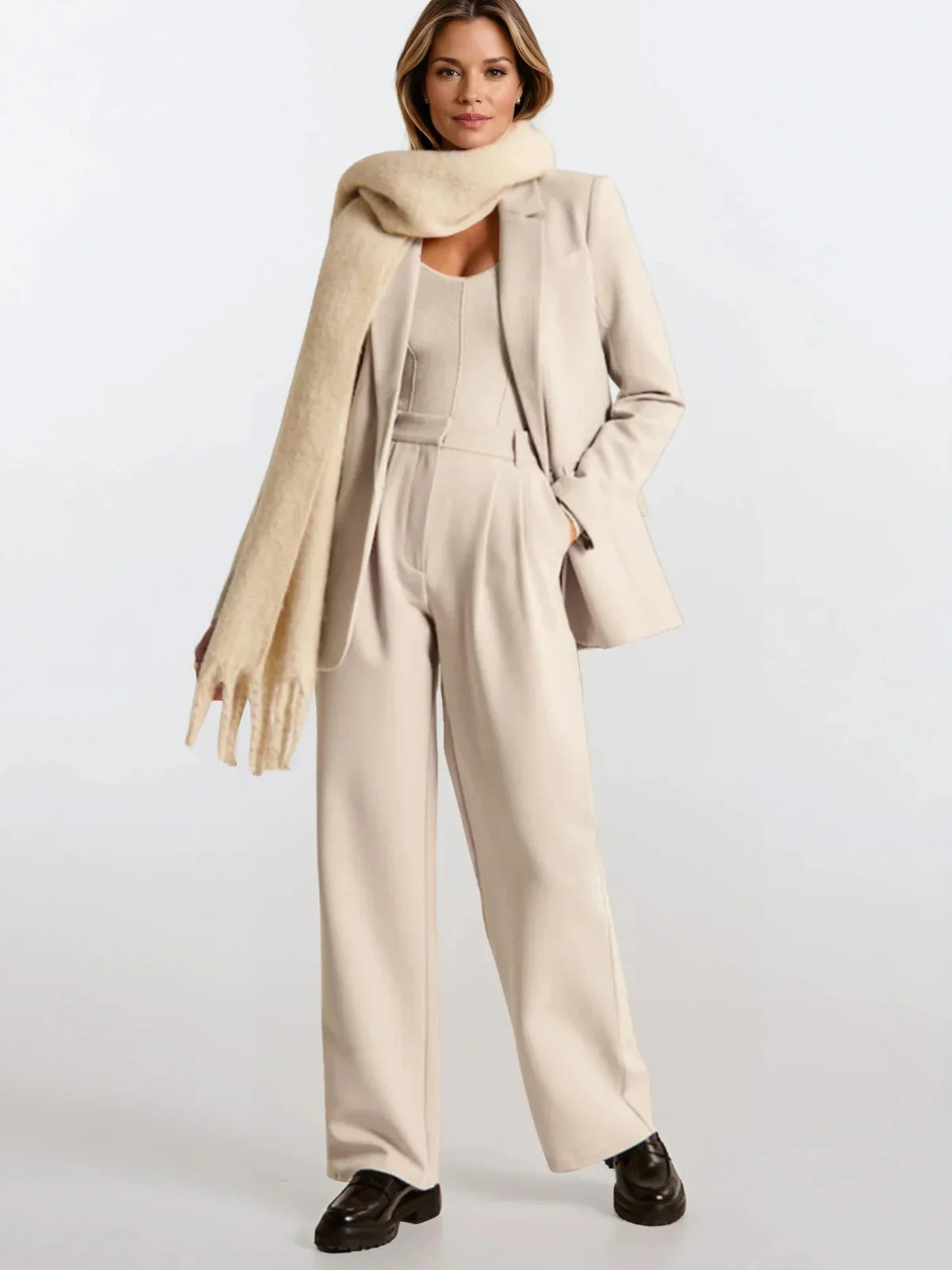 Παντελόνι Casual με ψηλή μέση και φαρδιά μπατζάκια - LA FEMME WANDERER