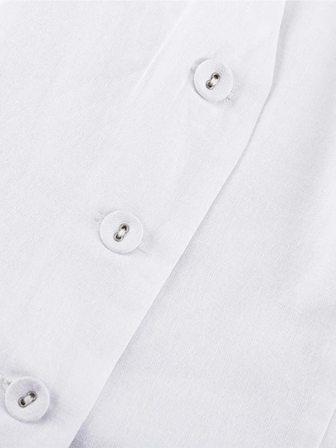 Σετ δύο τεμαχίων από λινό αμάνικο γιλέκο και παντελόνι - LA FEMME WANDERER