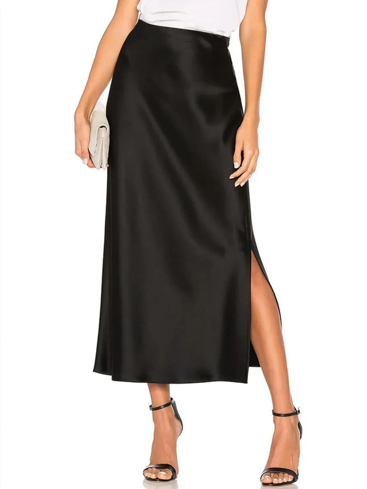 Φούστα με ψηλή μέση και ελαστική εφαρμογή - LA FEMME WANDERER