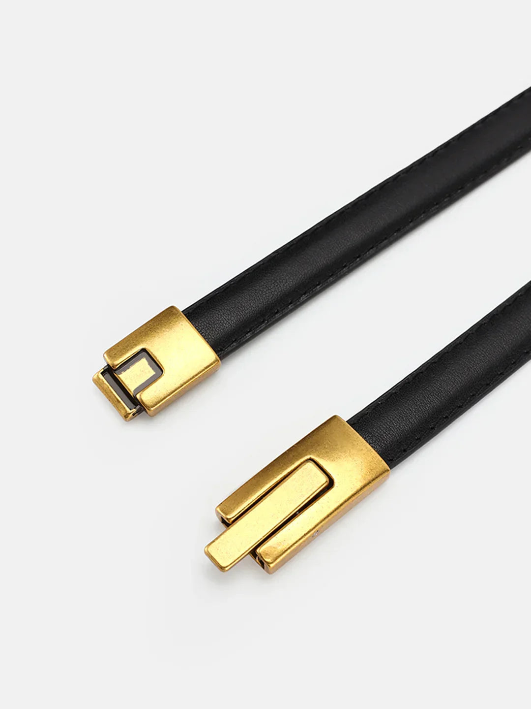 Λεπτή ζώνη από δέρμα Vintage με μαγνητικό κλείσιμο - LA FEMME WANDERER